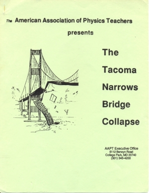Cover of the AAPT manual to The Tacoma Narrows Bridge Collapse