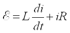 E equals L(di/dt) plus iR