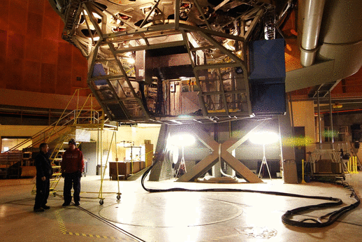 DARKNESS being installed on the Palomar 200-inch telescope