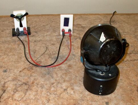 Solar cell-powered motor